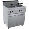 GC Cooking Friggitrice Professionale a Gas su Mobile - Capacità 13+13 l - Profondità 70