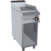 GC Cooking FryTop Professionale a Gas - Piastra Rigata Cromata - Profondità 90