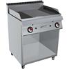 GC Cooking FryTop Professionale a Gas - Piastra 2/3 Liscia 1/3 Rigata - Profondità 90