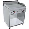 GC Cooking FryTop Professionale Elettrico - Piastra Rigata Cromata - Profondità 90