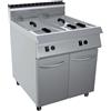 GC Cooking Friggitrice Professionale a Gas su Mobile - Capacità 17+17 l - Profondità 90