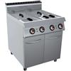 GC Cooking Friggitrice Professionale Elettrica su Mobile - Capacità 17+17 l - Profondità 90