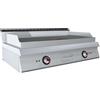 GC Cooking FryTop Professionale Elettrico da Banco - Piastra Liscia Cromata - Profondità 70