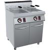 GC Cooking Friggitrice Professionale Premium a Gas su Mobile - Capacità 17+17 l - Profondità 70