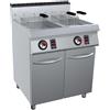 GC Cooking Friggitrice Professionale Premium Elettrica su Mobile - Capacità 17+17 l - Profondità 70