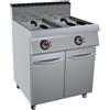 GC Cooking Friggitrice Professionale a Gas su Mobile Vasca a Y - Capacità 17+17 l - Profondità 70