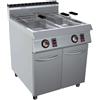 GC Cooking Friggitrice Professionale Premium a Gas su Mobile - Capacità 21+21 l - Profondità 90
