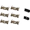 KIT Accessori per Profilo Slim Nero per Doppia striscia LED Clips + Tappi