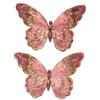 Kaemingk Farfalla Clip con Glitter Rosa Prezzo per Coppia