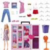 Mattel Barbie Fashionistas Armadio dei Sogni Playset con bambola bionda, largo più di 60 cm, 15+ aree per riporre gli accessori