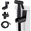 LOSCHEN [LOSCHEN] Kit spray per bidet per WC, in acciaio inox, per bagno, igiene personale, bagno (nero)