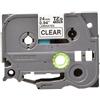 Nastro per etichettatrice compatibile Brother TZE-151 TZe TAPE Laminato da 24 mm (Rotolo 8 metri) NERO SU TRASPARENTE