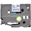 Nastro per etichettatrice compatibile Brother TZE-253 TZe TAPE Laminato da 24 mm (Rotolo 8 metri) BLU SU BIANCO