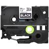 Nastro per etichettatrice compatibile Brother TZE-365 TZe TAPE Laminato da 36 mm (Rotolo 8 metri) BIANCO SU NERO