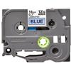 Nastro per etichettatrice compatibile Brother TZE-541 TZe TAPE Laminato da 18 mm (Rotolo 8 metri) NERO SU BLU
