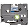 Nastro per etichettatrice compatibile Brother TZE-551 TZe TAPE Laminato da 24 mm (Rotolo 8 metri) NERO SU BLU