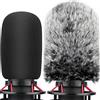 ChromLives Filtro Pop per Hyperx Quadcast s Schiuma e Peloso Filtro Anti-Pop Filtro Antipop per Microfono Microfono Parabrezza Grande Copertura Microfono per uso interno/esterno, Combo 2Pack