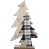 HEITMANN DECO Espositore in legno di abete - naturale, nero/bianco a quadretti - ca. 31 cm
