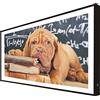 CCRETROILUMINADOS Quadro con cornice in legno laccato nero illuminato con luce led cane lettore