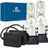 D-Lumina H15 Lampadina per faro LED 100% senza Canbus senza errori 50W + 10W（luce diurna） Decoder LED extra 10W 12000LM Lampada per auto per auto Conversione luci Lampadina， Confezione da 2