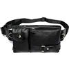 Xieben Marsupio in pelle Marsupio per uomo Donna Viaggio Caccia Escursionismo Arrampicata Cintura multiuso Hip Bum Cintura sottile per cellulare Portafoglio Borsa vintage
