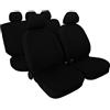 Rebeca Shop Coprisedili per Auto Modello universali compatibili per autovetture Senza airbag Laterale, Senza sedioli Sportivi e Senza braccioli (Nero)