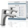 SCHÜTTE BOSTON 33212 - Rubinetto da bagno in grafite opaca, miscelatore per lavabo, colore grigio, moderno miscelatore monocomando con scarico, rubinetto per il bagno