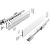 GTV- Sistema di Cassetti AXIS PRO, Set Guide Scorrevoli per Cassetti, Set di Cassetti, Portata fino a 40 kg, Cassetti Scorrevoli Con Chiusura ammortizzata - Larghezza 500mm, Altezza 86mm, Bianco