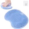 ACWOO Piedi Scrubber per Doccia, Massaggiatore Lavaggio del Piede per Doccia con Ventose Antiscivolo, Spazzola per Massaggio ai Piedi Antiscivolo per Deterge, Esfoliare, Circolazione Sanguigna (Blu)