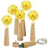 PChero Luci per bottiglie di vino con sughero, PChero 6pz luci a stringa LED 6,56 Luce Fatata a batteria con 20 LED per Camera da letto Compleanno Natale Vacanza Partito Halloween Decorazione - Bianco caldo