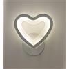 damastoreitalia Universo Applique led da parete a muro illuminazione per interno a forma di cuore stile moderno lampada 6W (Luce naturale - 4000K)