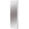 AVANTI TRENDSTORE Calmi - Scarpiera moderna in legno laminato con 1 anta a specchio e 6 vani interni nel colore bianco opaco. Dimensioni LAP 50x180x20 cm