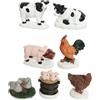 Kaemingk Animali Fattoria Misti 2,5x4x4,5cm per Paesaggi Meccanici e Presepi