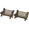 Kaemingk Panchina Marrone per Paesaggi Meccanici 2 Pezzi 3x5x3,5cm