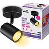 WiZ Faretto Smart Imageo WiFi, Luce Bianca da Calda a Fredda Dimmerabile, 5W, Nero, Tecnologia SpaceSense, Controllo Vocale (Alexa, Apple HomeKit, Google Home)
