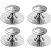 CcHhyyt 4 Pezzi Maniglie Autoadesive Per Armadi, Cassetti Pomelli autoadesivi Pomelli d'argento Maniglie In Acciaio Inox Maniglie Ausiliarie Per Armadi da cucina Frigorifero Porta Scorrevole (Argento)