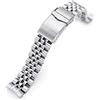 MiLTAT Cinturino per orologio da 20 mm per Seiko Mini Turtle SRPC35 SRPC41, maglie a vite solide Super-O, Acciaio inox, Large, Classico