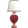 CERAMICHE CALTAGIRONE Lume Pigna Ceramica Siciliana Caltagirone Bordeaux 85 cm