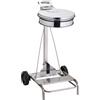 Ristosubito Portasacco mobile IN ACCIAIO INOX 304 con coperchio e pedale MDL Per sacchi da 110 litri Modello Contimobile 601046