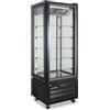 Klimaitalia Frigo pasticceria vetro quattro lati no frost in acciaio inox Modello VICTORIA65NFNBLACK Capacità Lt. 319 Temp.°C. -22/-18 Dim. cm L.65 P.65 H.195