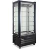 Klimaitalia Frigo pasticceria vetro quattro lati no frost in acciaio inox Modello VICTORIA85NFNBLACK Capacità Lt. 340 Temp.°C. -22/-18 Dim. cm L.85 P.65 H.195
