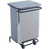 Ristosubito Contenitore mobile a pedale inox - Pattumiera MDL acciaio brillante CONTINOXB 790630 Capacità Lt. 70 Dim. cm L.48 P.42 H.75.5
