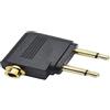 System-S - Adattatore per Cuffie, connettore Jack Doppio da 3,5 mm su Jack Stereo da 3,5 mm