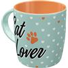 Nostalgic-Art Tazza da caffè retrò Animal Club - Cat Lover - Idea Regalo per Proprietari di Gatti, in Ceramica, Design Vintage, 8.5 x 13 x 9 cm
