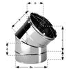 DeMarinis Curva Canna Fumaria In Acciaio Inox Aisi 304 BA Spessore 0,44 mm. 45°. Ø80 Conf. 5 pezzi ,