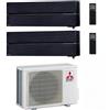 Mitsubishi Electric Climatizzatore Mitsubishi Electric Dual 9+12 Kirigamine STYLE 2F42VF3+LN25VG2B+LN35VG2B nere