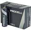 Duracell procell stilo aa scatola 10 pz