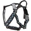 Hurtta Razzle-Dazzle - Pettorina imbottita a Y per cani, 100% poliestere riciclato, 45-55 cm, colore: Nero