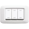 Ave Spa Placca Yes Tecnopolimero Lucida 3 Moduli Serie Banquise AVE 45PY03BB