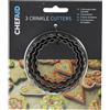 Chef Aid Set 3 Tagliapasta Rotondi In Metallo – Dimensioni Diverse Per Biscotti E Dolci